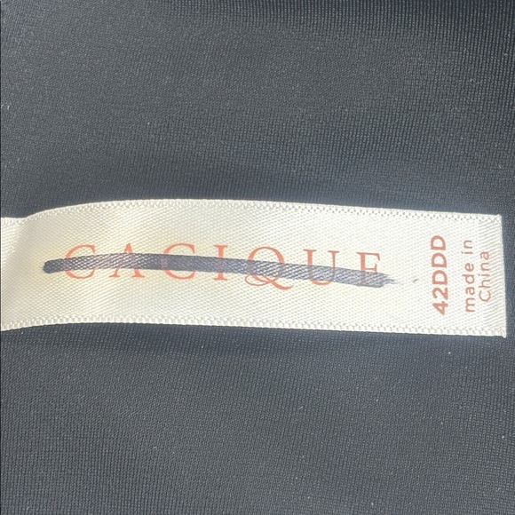 NWT Cacique Lane Bryant Womans Full Coverage Bra Black UNDERWIRE 42DDD - Picture 7 of 10